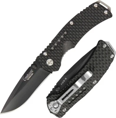 Cuchillo Plegable Camillus 3.13" Carbonitruro Recubierto de Titanio AUS-8 Hoja de Acero G-10 Foto 1 de 4
