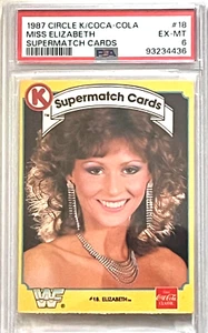1987 Circle K WWF Supermatch Game Without Tab Miss Elizabeth #18 PSA 6 Highest! - Picture 1 of 2