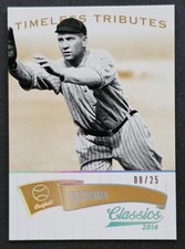 Tris Speaker 08/25 Gold Timeless Tributes Classics 2014 Card #137 Cleveland