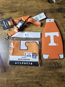 TENNESSEE VOLUNTEERS 12 oz KOOZIE INSULATED BOTTLE HOLDER LANYARD & NECK GAITER - Picture 1 of 6