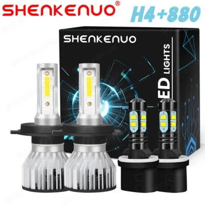 Kit de faros LED para Hyundai Santa Fe 2002-2006 H4 880 faros antiniebla 4 bombillas 6000K Foto 1 de 4