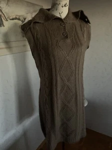 Longpulli , Pulloverkleid , Pullunder Winterkleid Vero Moda Beige/ Braun Gr. L - Bild 1 von 14