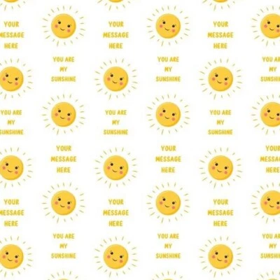 Sun You are my Sunshine Personalised gift wrapping paper Birthday Christmas - Image 1 of 2