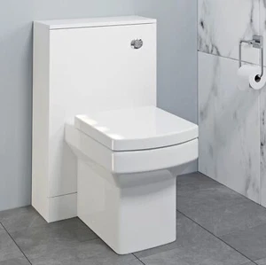 500mm Bathroom Toilet Concealed Cistern Furniture Unit Pan Soft Close Seat White - Picture 1 of 14
