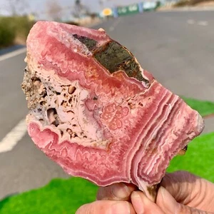 159G Rhodochrosite Crystal Slab Slice AAA+ Love / Compassion / Light Argentina - Picture 1 of 24
