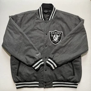 Vintage Oakland Raiders Jacket 4XL Reversible Varsity Wool Quilted Satin Rare - Picture 1 of 15