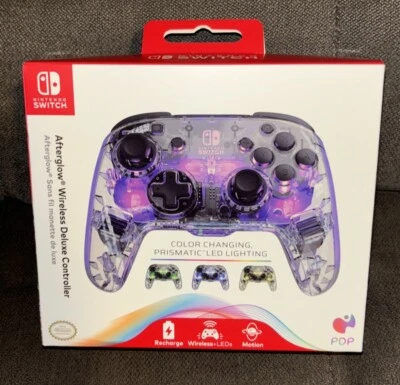PDP Afterglow🎮Prismatic LED Wireless Deluxe Controller for Nintendo Switch - Image 1 of 4