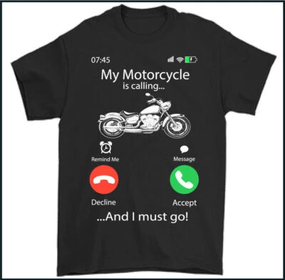 MY MOTORCYCLE IS CALLING T-SHIRT, Biker, Motorbike, Bike, Custom Chopper - Image 1 of 4