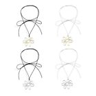 Metal Hollow Flower Choker Necklace Collar Necklace Jewelry for Women Girls