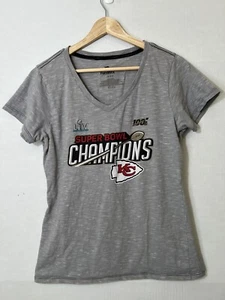 Camiseta Fanatics Gris KC Kansas City Chiefs Superbowl LIV Champions Cuello en V SS - Imagen 1 de 8