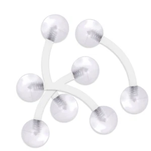 4 Stück 16 g 5/16 klar flexibel Kugel Augenbraue BioFlex Halter Ohr Tragus Helix Ring - Bild 1 von 3