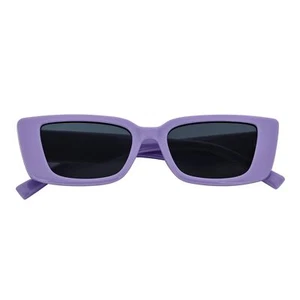 MODCAT - Small Cat Eye Rectangle Sunglasses 90s Fashion Purple Smoke Tint - Picture 1 of 8