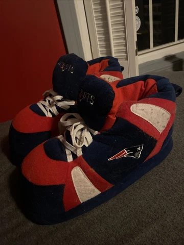 New England Patriots Men Plush Sneaker Slippers XL Cover