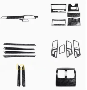 Black Wood Grain Full Interior Kit Cover Trim For Benz E-Class W212 2014-2015 - Bild 1 von 4