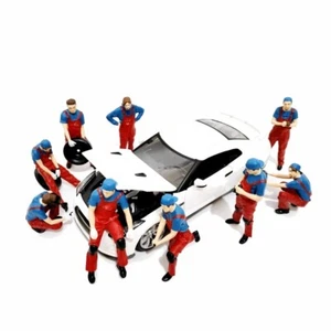 1:18 Diorama Figure Model Garage Workshop Repair Worker Scene Display Doll Model - Picture 1 of 29