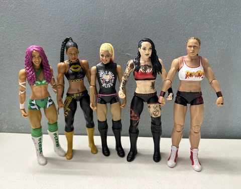WWE Divas Lot Of 5 Sasha Banks Alexa Bliss Bianca Belair Ruby Riott Ronda Rousey Cover
