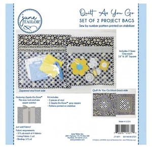 June Tailor Quilt As You Go Projekttasche Kit - grau Reißverschluss-Do-Done JT-1671 - Bild 1 von 3