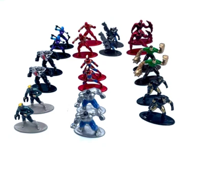 LOT OF 20 Marvel Comics Nano Metal Figures 1 3/4" Die-Cast Jada Toys   2 of Each - Image 1 of 4