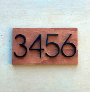 House Numbers, Address Numbers, Modern House Numbers, Personalized Wood Sign - Picture 1 of 11