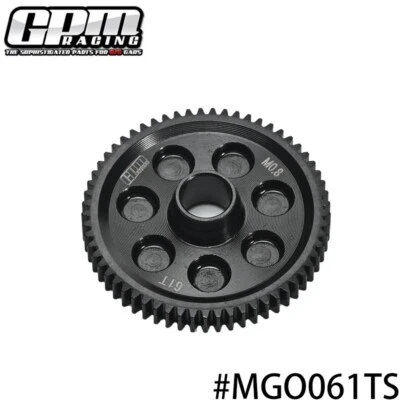 GPM Carbon Steel Spur Gear 61T/M0.8/32P ARRMA Gorgon Mega Vorteks Fury QUAKE - Image 1 of 4