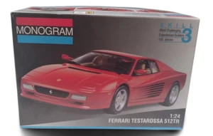 VTG 1993 Monogram FERRARI TESTAROSSA 512TR #2435 1:24 Model Kit - Brand New - Picture 1 of 4