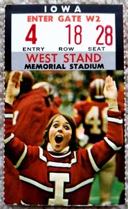 INDIANA UNIVERSITY HOOSIERS 1972 FOOTBALL TICKET STUB v IOWA - SELTEN! - Bild 1 von 1