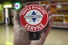 RARE TRIPLE DIAMOND SERVICE INTERNATIONAL TRUCKS 2PC PORCELAIN METAL TOPPER SIGN