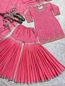 Pakistanisches Kleid Salwar Kameez Ready To Wear Anzüge indische Hochzeit Party Bollywood - Bild 1 von 8