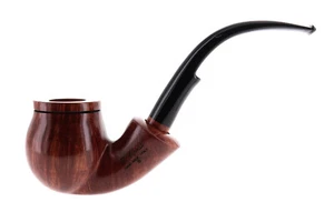 Pipe Luigi Viprati * 1 QUADRIFOGLIO brown smooth shape full bent apple - Picture 1 of 10