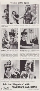 Kellogg's All-Bran 1940 ""Trouble at the Opera"" anuncio impreso - Imagen 1 de 1