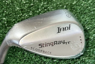 Indi Golf LH Stingray TT Scoopback 60° Sand Wedge 8° Bounce KBS Wedge Flex, New - Image 1 of 4