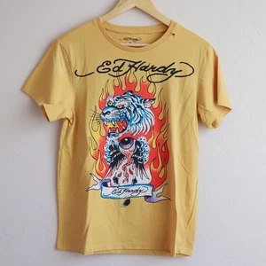 Ed Hardy Graphic T-Shirt Tiger Flames Don Ed Hardy Designs Men's Size S - Picture 1 of 11