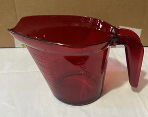TUPPERWARE Acrylic MEASURE Measuring Cup 2 Cups Pitcher Red Cranberry Microwave - Picture 1 of 24