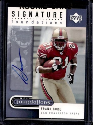 2005 Upper Deck Foundations Frank Gore Signature Silver RC Auto #SF-FG 49ers - Image 1 of 2
