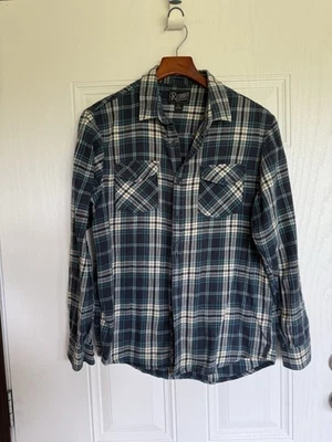 Retrofit brand mfg blue green plaid flannel button -up shirt - L - Image 1 of 4