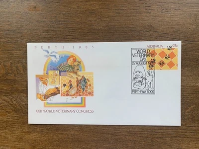 AUSTRALIA 1983 PSE 06 FDI WORLD VETERINARY CONGRESS HORSE HOOF VET CAT DOG PETS - Image 1 of 2