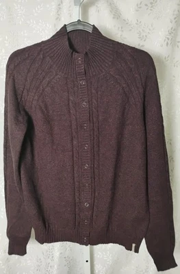 哥伦比亚女式按扣前开衫轻针织毛衣 XL 勃艮第色  — 第 1/4 张图片