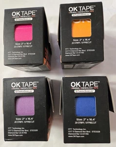 Lot of 4-OK Tape Precut Classic Kinesiology Tape-2in x 16.4 ft-Exp 2027 - Picture 1 of 12