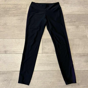 Nike Dri-FIT Leggings Damen M schwarz mit lila Akzenten - Bild 1 von 9
