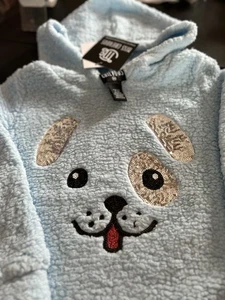 Girls Medium Sequin Plush Hoodie w/Dog- Back 2 School- Winter- Christmas Gift - Picture 1 of 3