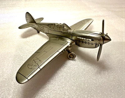 Danbury Mint Diecast Pewter CURTISS P-40 WARHAWK Fighter Airplane Plane Vintage - Image 1 of 4