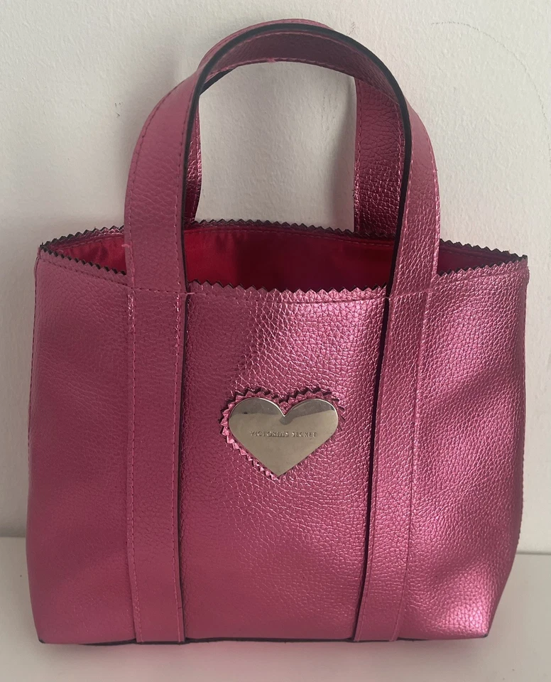 Victoria’s Secret Clutch Hot Pink Shimmer Bag Mini Tote  - Image 1 of 4
