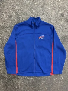 NFL Buffalo Bills Full Zip Knit Jacket Red Blue Mens XXL Football - Picture 1 of 7