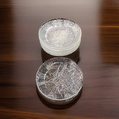 FREE SHIPPING—Buy 2 or More CANTERBURY CROCUS 7.5" Clear Glass Salad Plates - Image 1 of 2