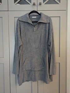 Barefoot Dreams Cozychic Lite Sweater Tunic 2XL 1/4 Zip Pullover Slate Comfort - Picture 1 of 7