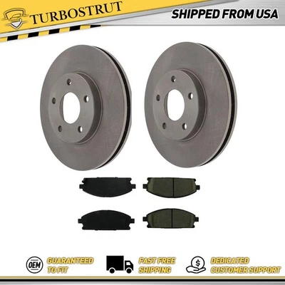 Kit de pastillas de freno y rotores nuevos centrados delanteros originales para Nissan X-Trail 2002-2007 Foto 1 de 4