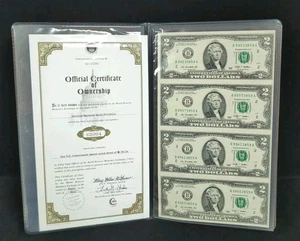 World Reserve Monetary Exchange U.S. Government Uncut Sheet Of $2Notes - Picture 1 of 4