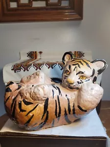 Statuetta vintage scultura tigre ceramica 7 - Foto 1 di 13