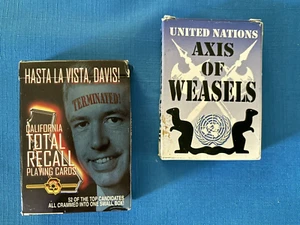 Carte da gioco California Total Recall e carte Nazioni Unite Asse of Weasels vintage - Foto 1 di 11