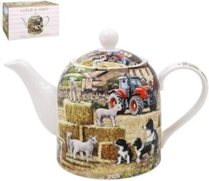 Collie & Sheep Small Tea Pot Fine China & Gift Box By Leonardo - Picture 1 of 1